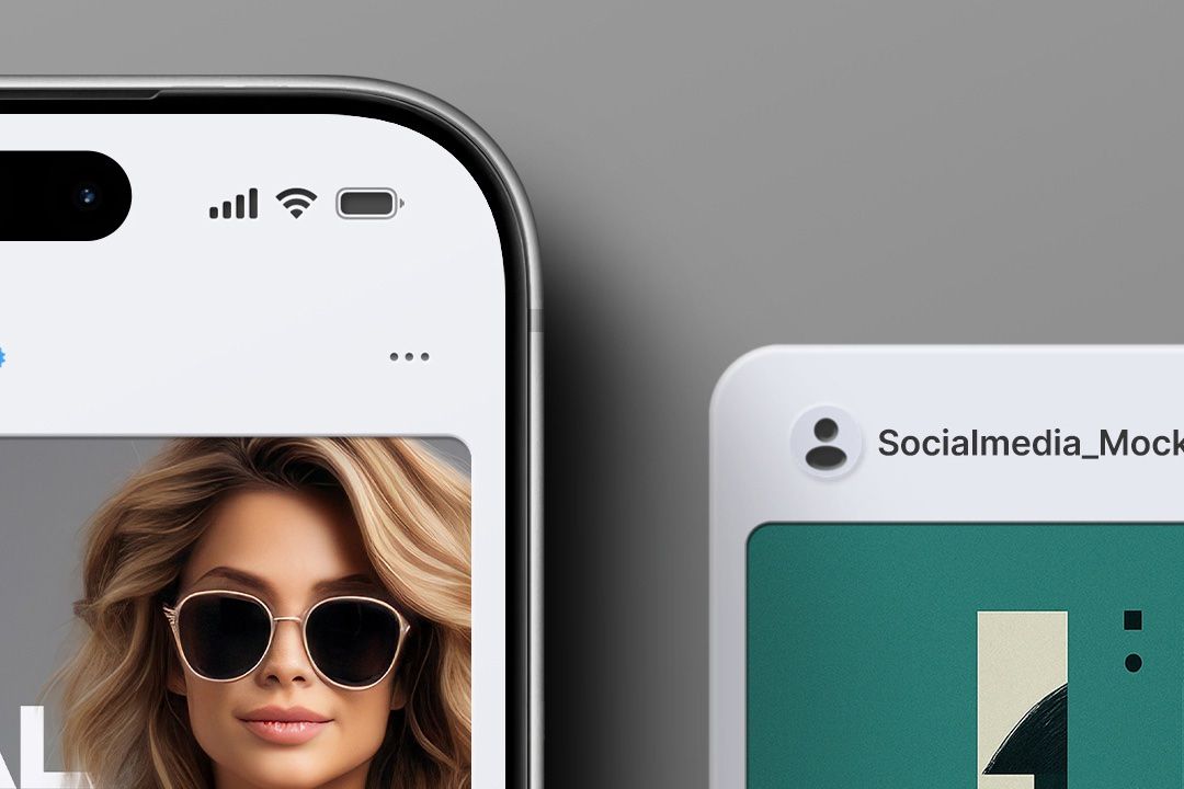 Instagram Post Mockup Set + iPhone 17 (4 Objects)