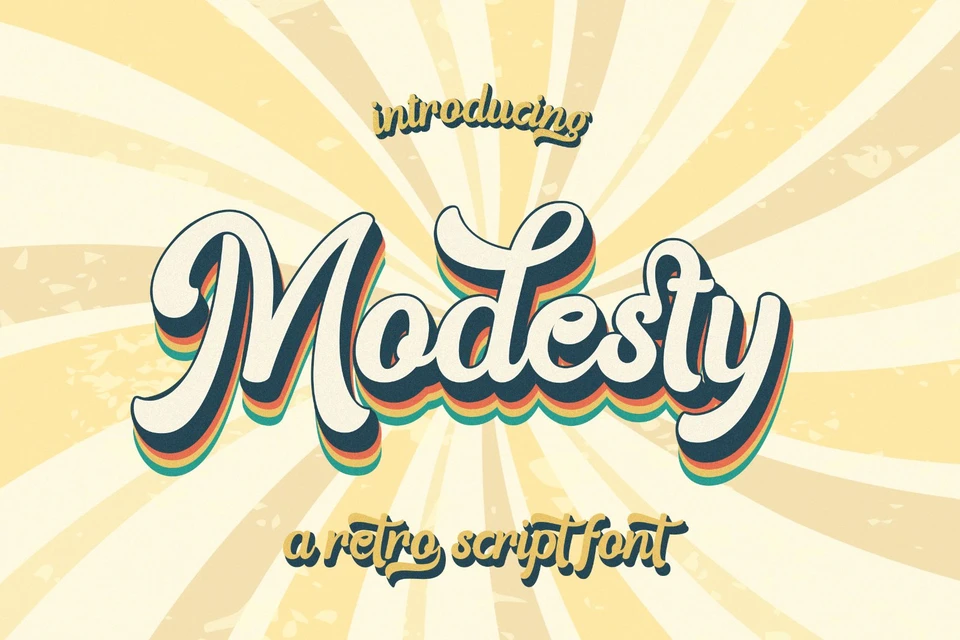 Modesty - Retro Script Font