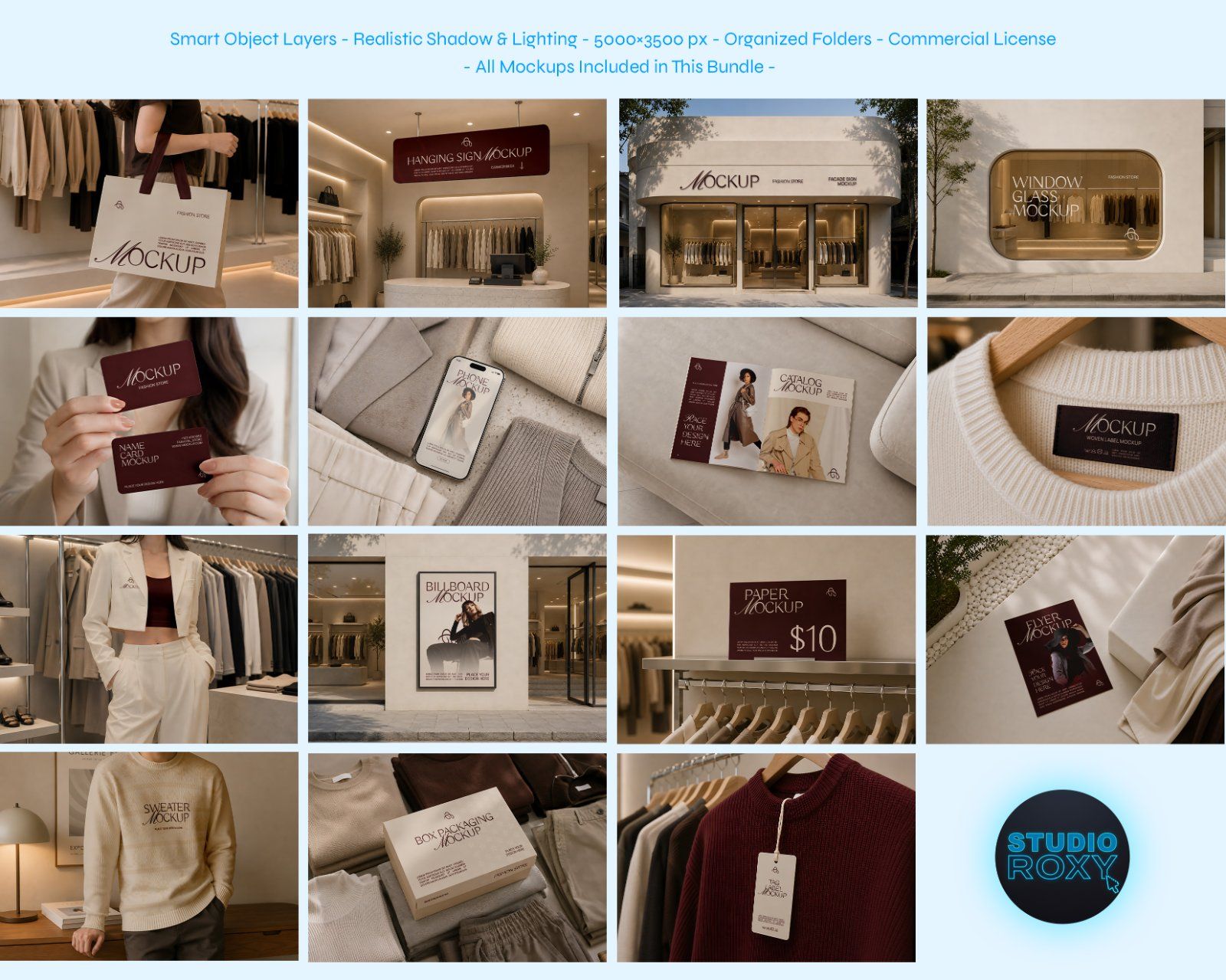 Fashion Store Branding Mockup Bundle - 15 PSD Templates  Luxury Boutique & Fashion Store — image 2