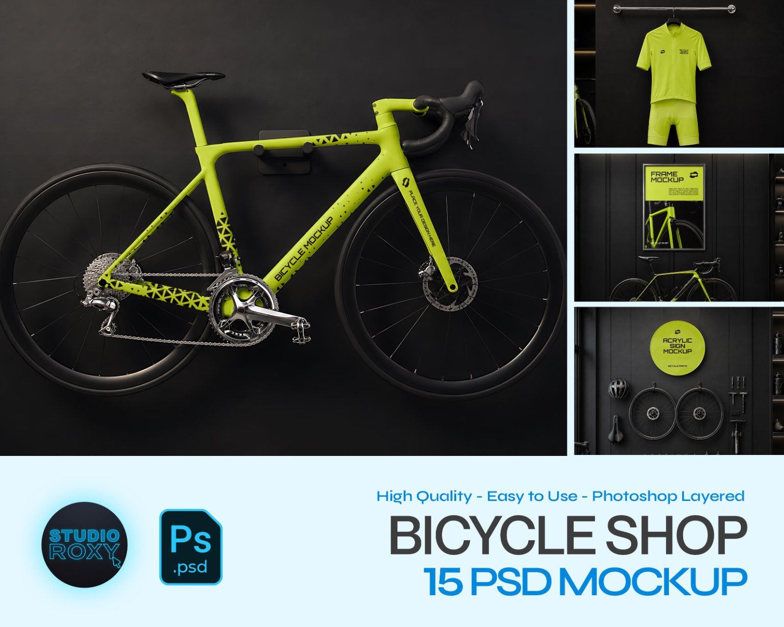 Bicycle Shop Branding Mockup Bundle - 15 PSD Templates  Cycling & Bicycle Shop Brand Identity — image 1