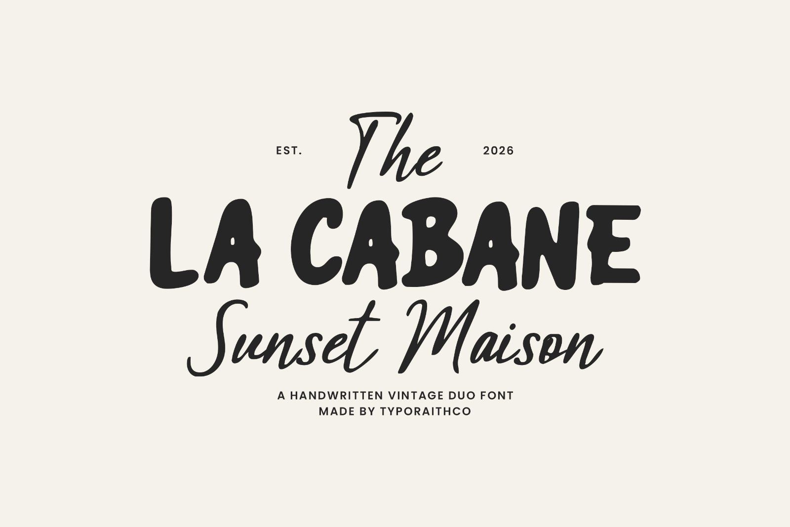 The La Cabane Vintage Duo Font