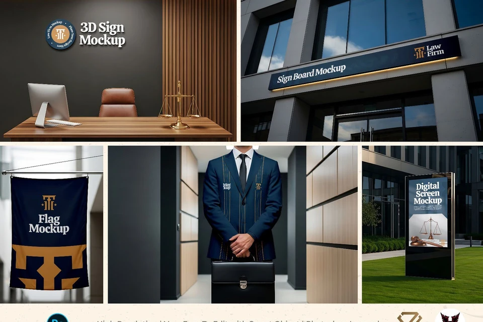 Premium Branding Office Lawyer Mockup