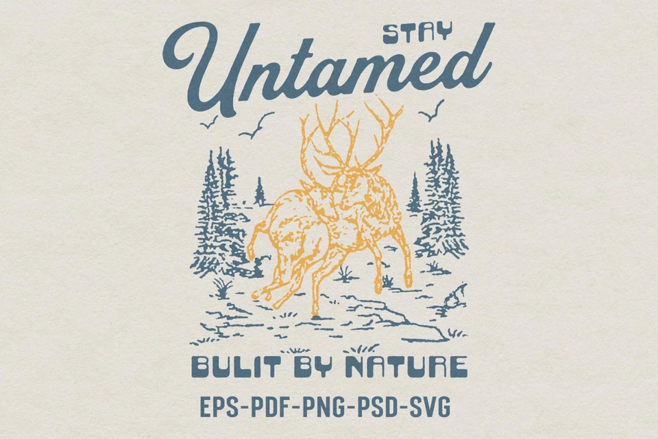 Stay Untamed – Vintage Deer Illustrations