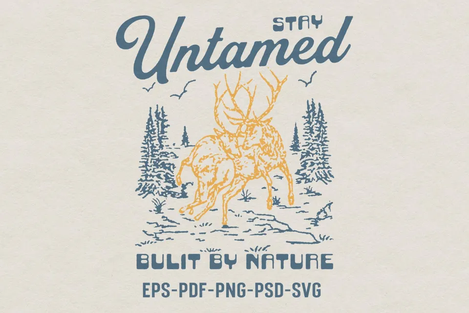 Stay Untamed – Vintage Deer Illustrations