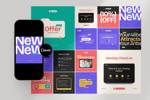 Versa Bold Social Pack – Canva Templates for Instagram & Stories