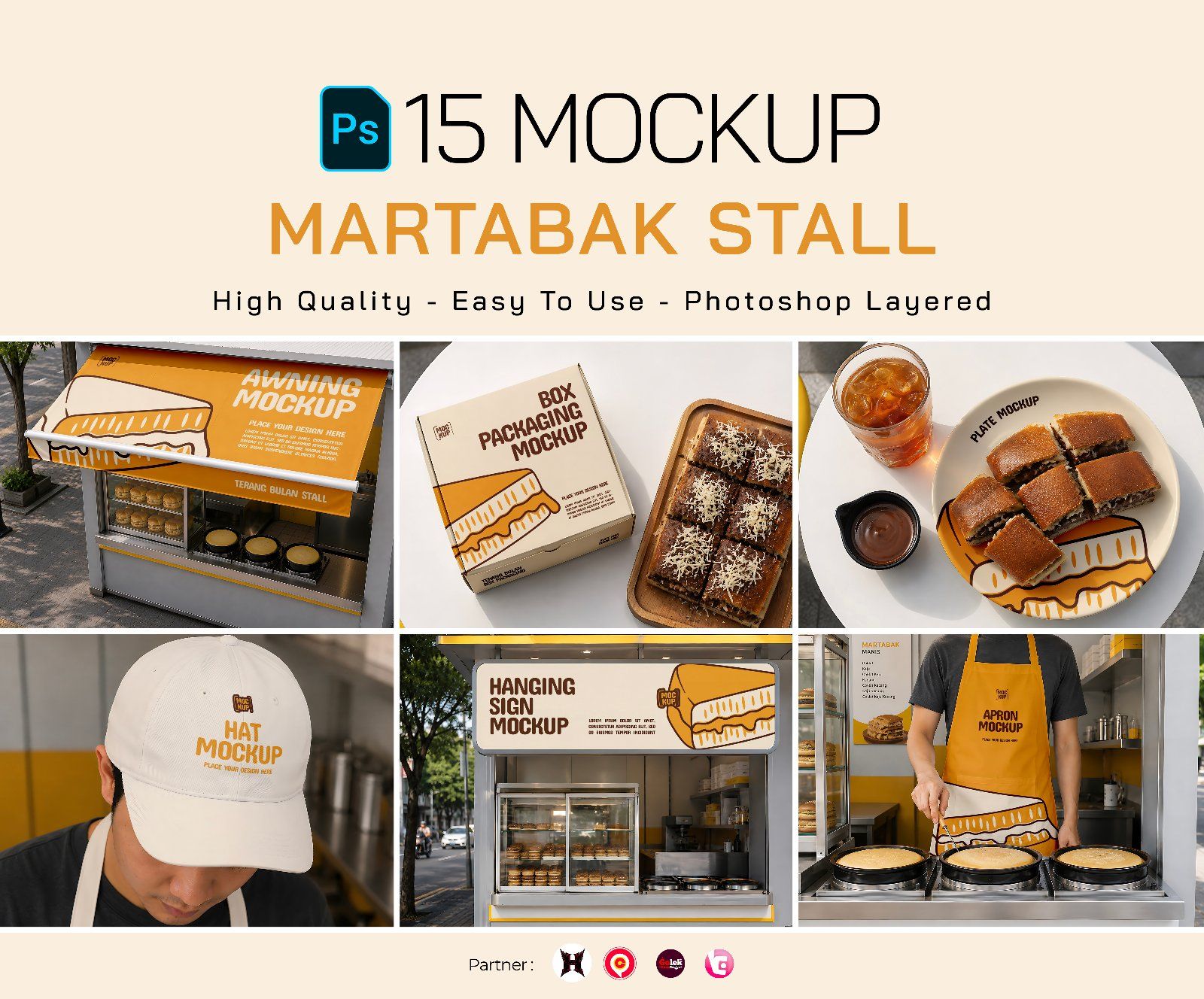 Premium Branding Martabak Stall Mockup — image 1