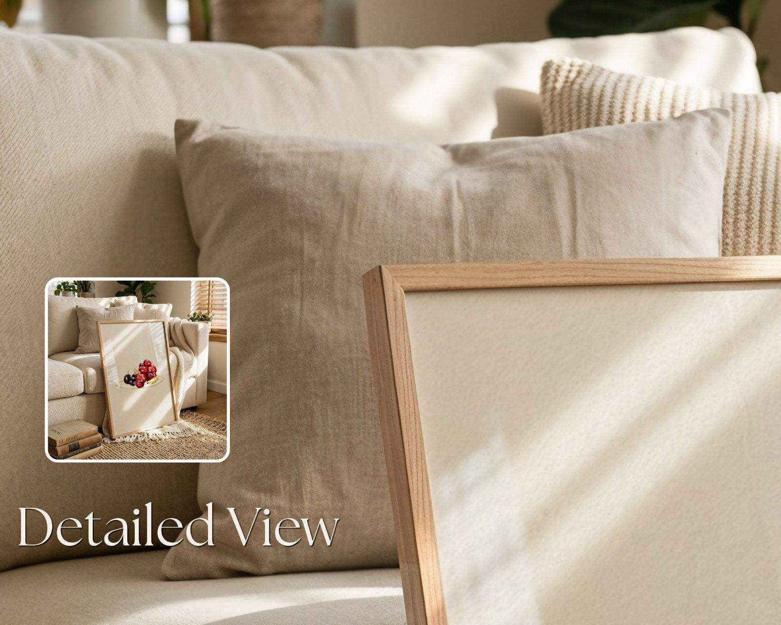 Vertical frame glass reflection Mockup, 3x4 ratio editable PSD