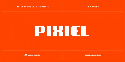 Pixiel - Modern Pixel Typeface