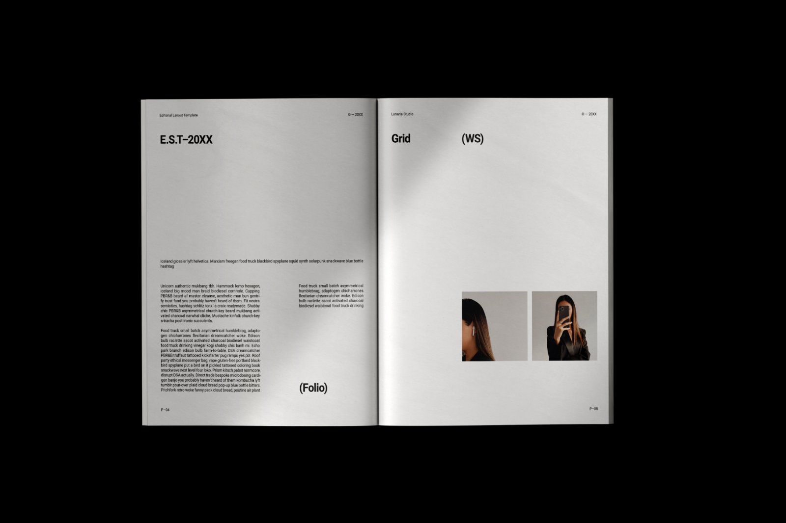 Minimal Editorial Layout Template