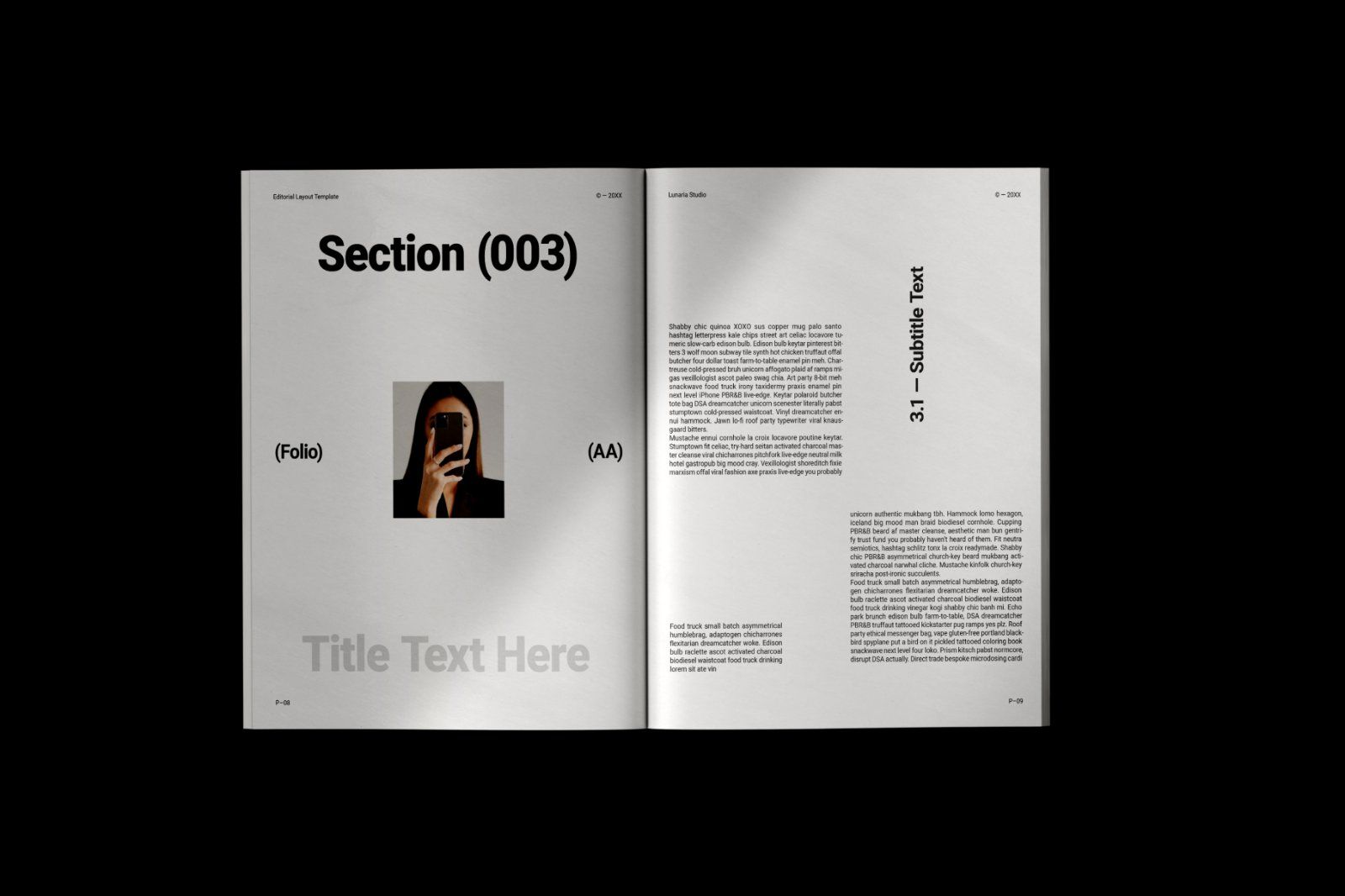 Minimal Editorial Layout Template