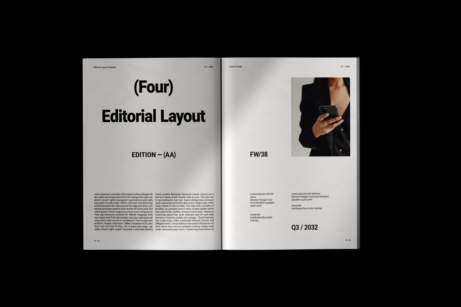 Minimal Editorial Layout Template