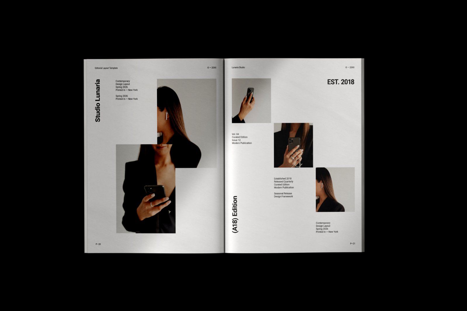 Minimal Editorial Layout Template