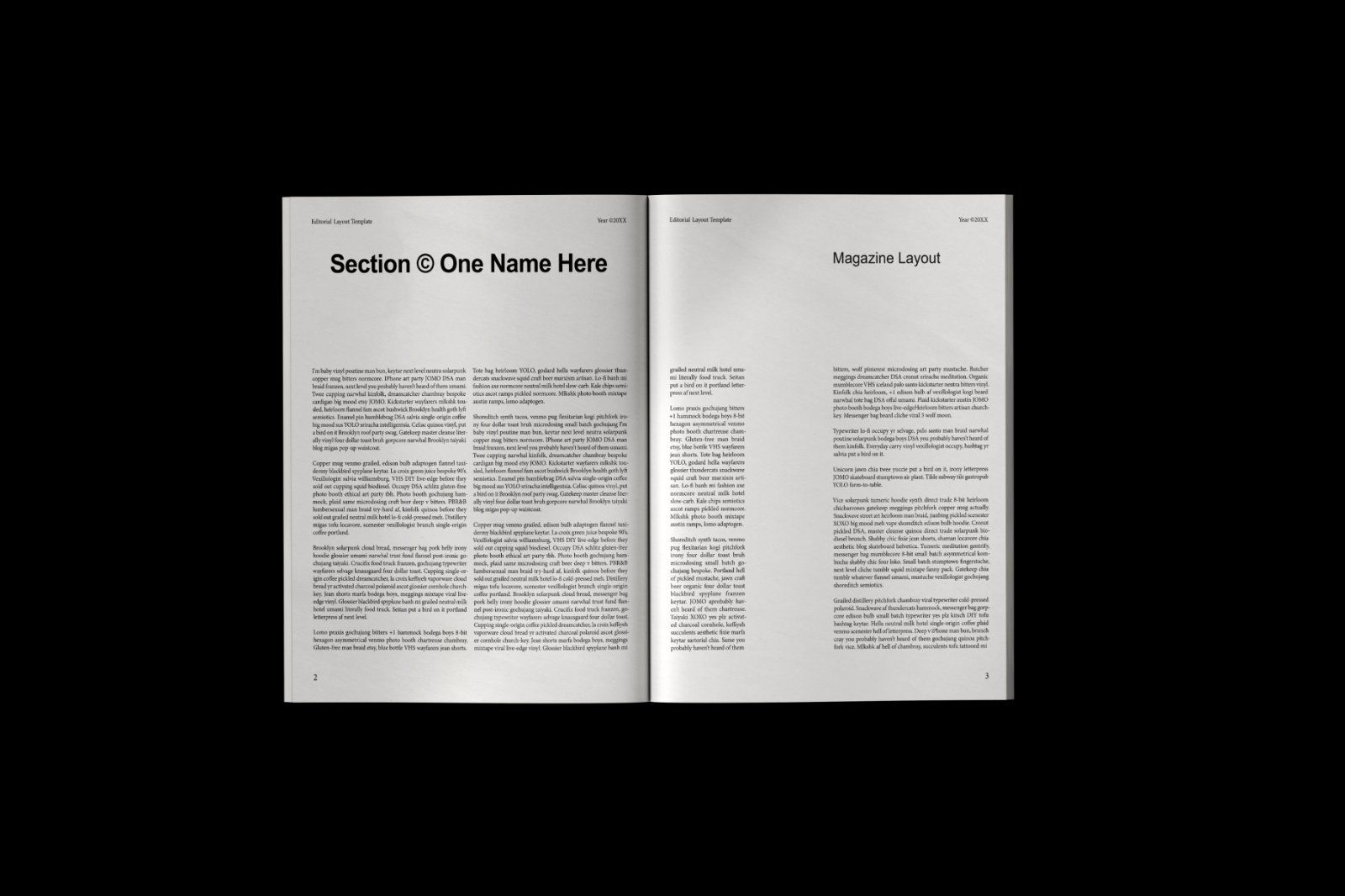 Minimalist Editorial Magazine Layout