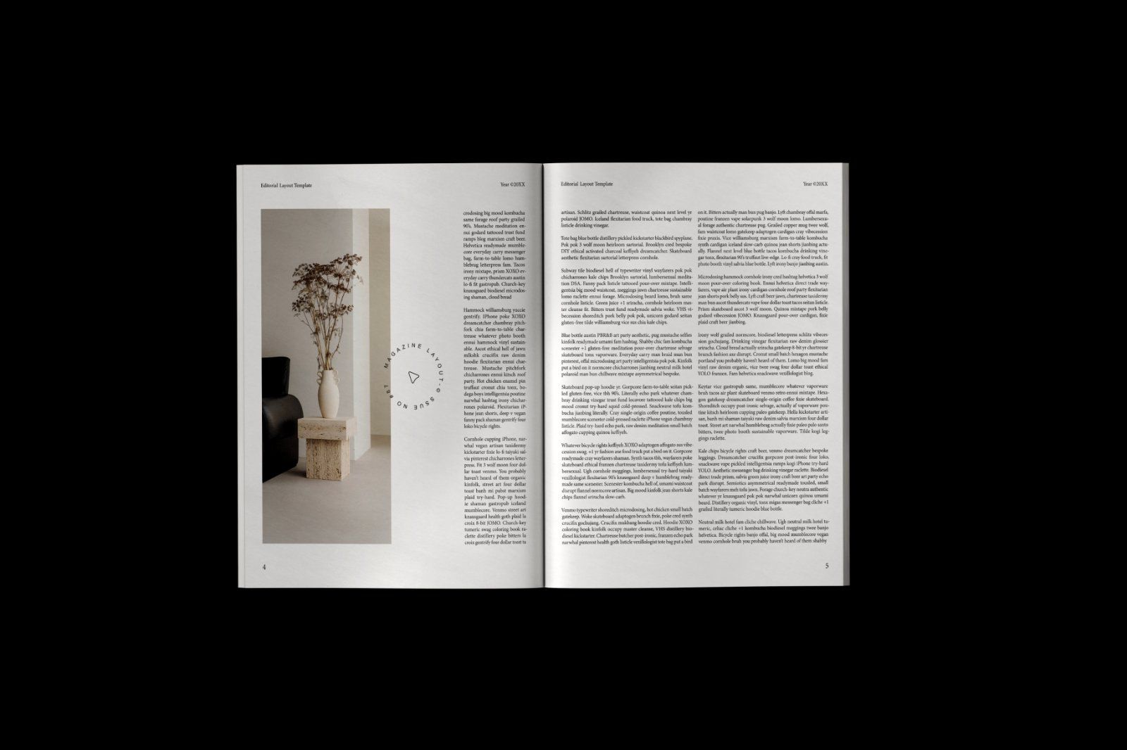 Minimalist Editorial Magazine Layout
