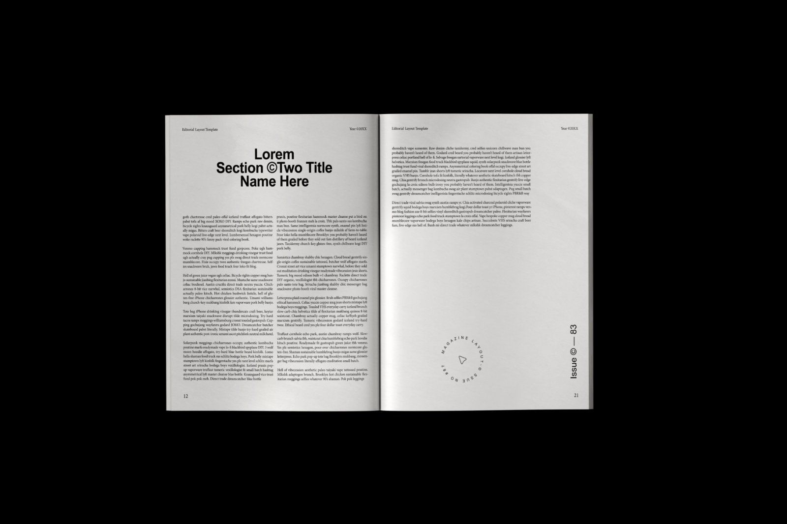Minimalist Editorial Magazine Layout
