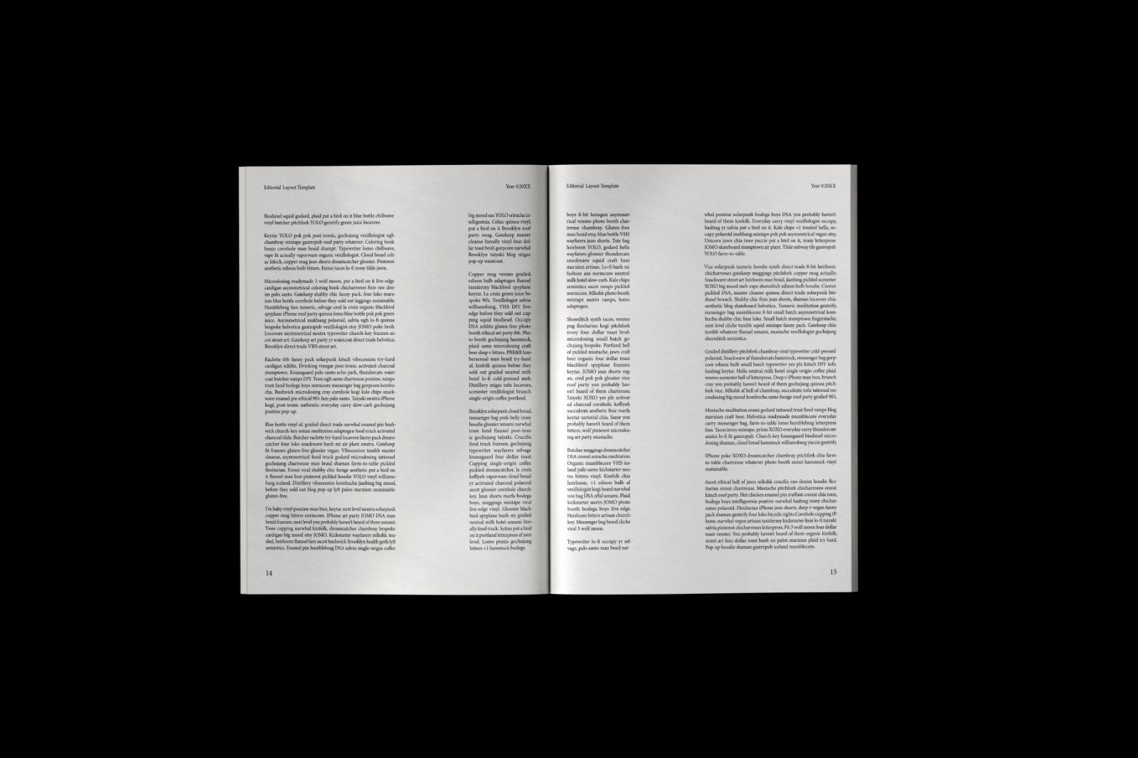 Minimalist Editorial Magazine Layout
