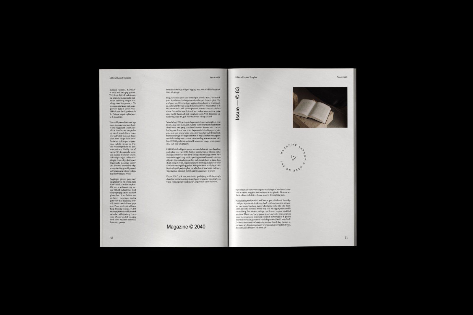 Minimalist Editorial Magazine Layout