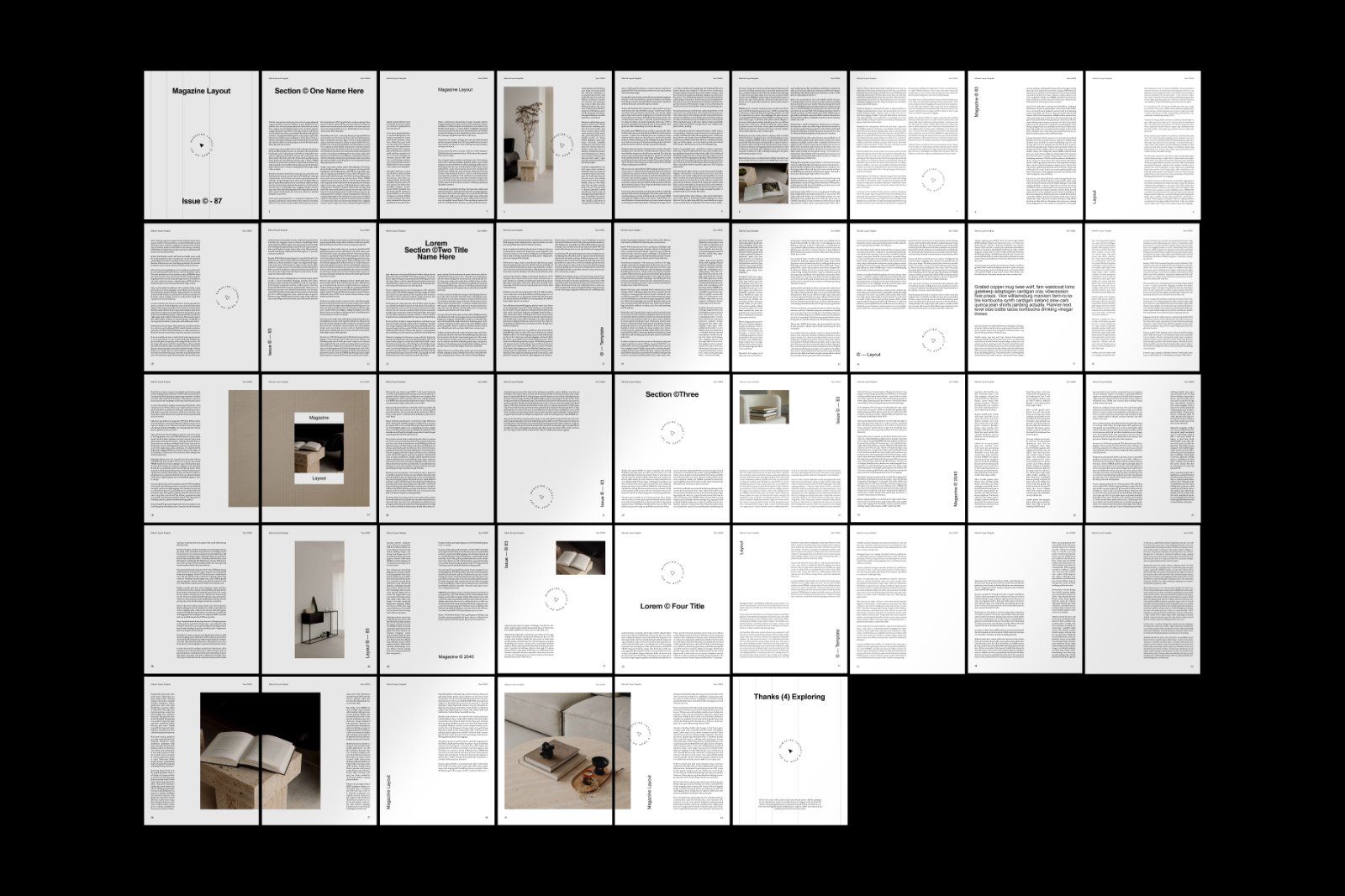 Minimalist Editorial Magazine Layout