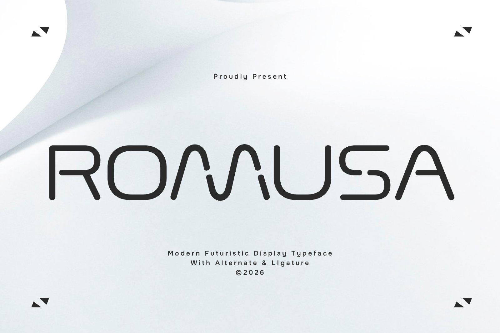 Romusha - Futuristic Display Font — image 1