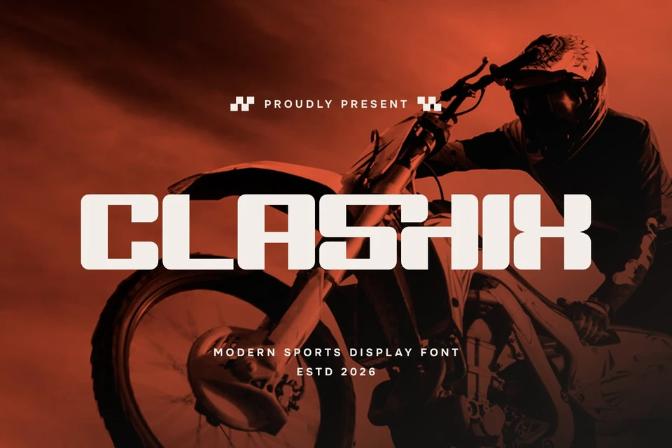 Clashix - Modern Sport Display Font