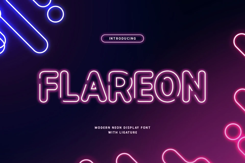 Flareon - Neon Display Font