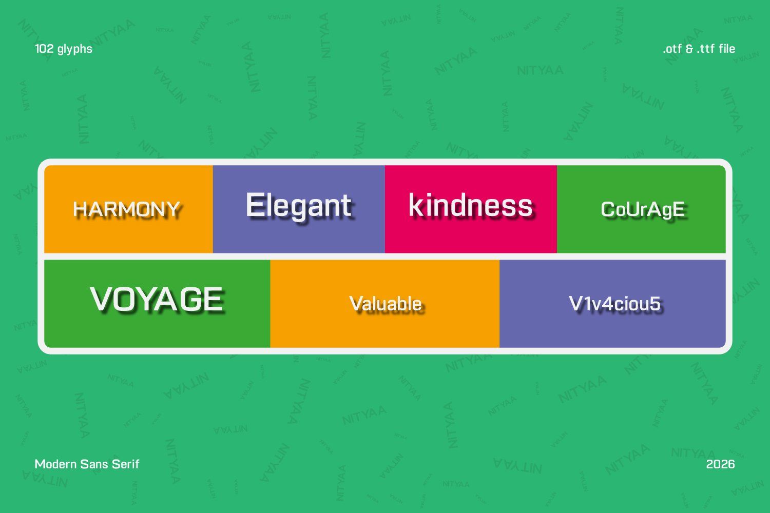 Nityaa modern sans serif