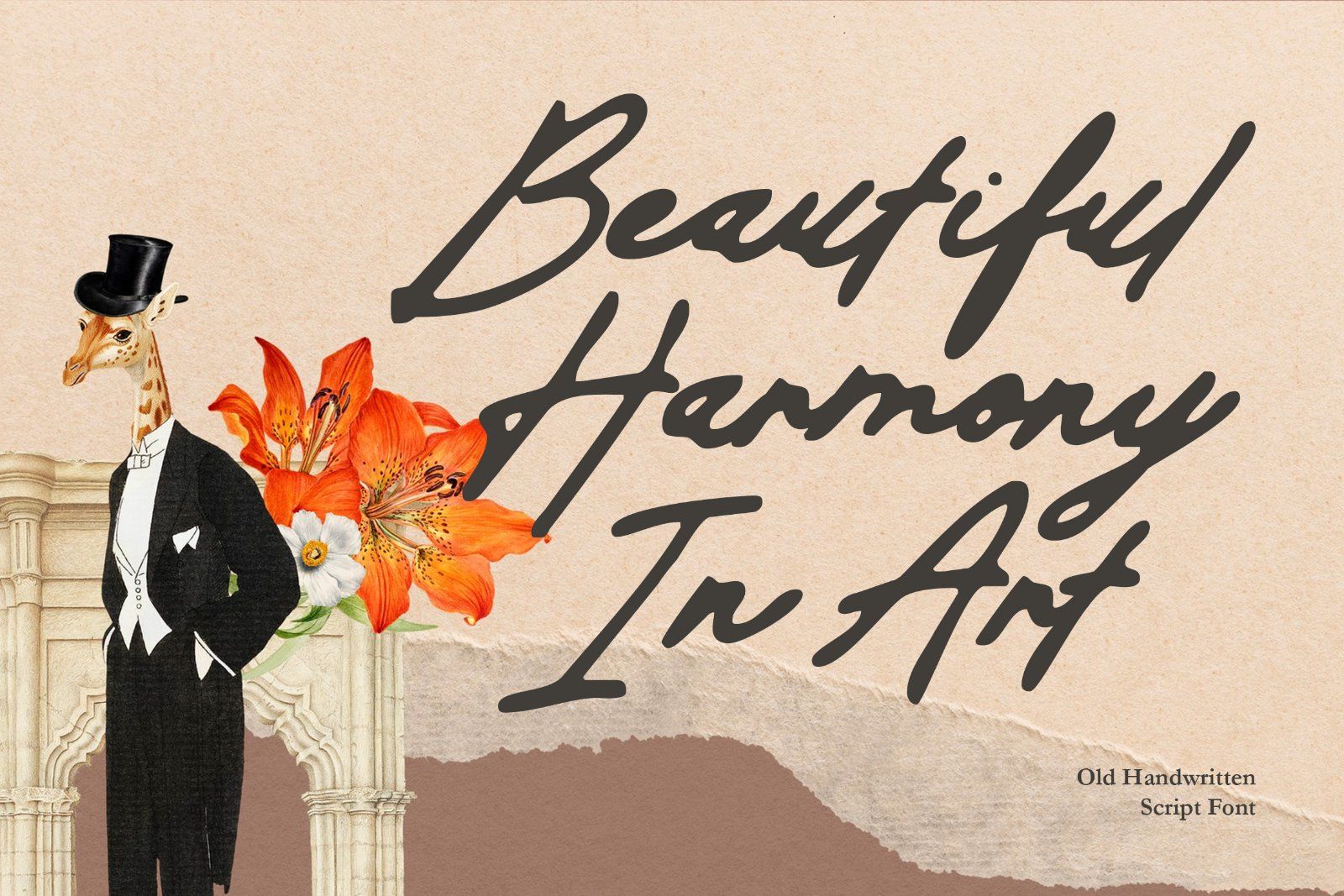Organic Gardenia - Old Handwritten Script Font