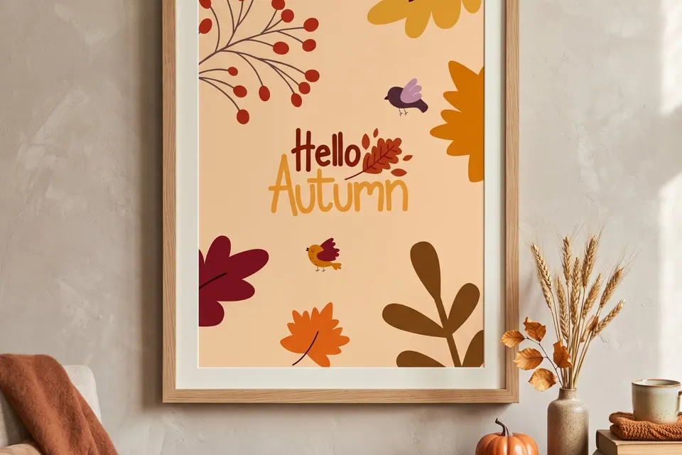 Poster Sweet Autumn – A Season of Beauty  Wall Art 🍂✨