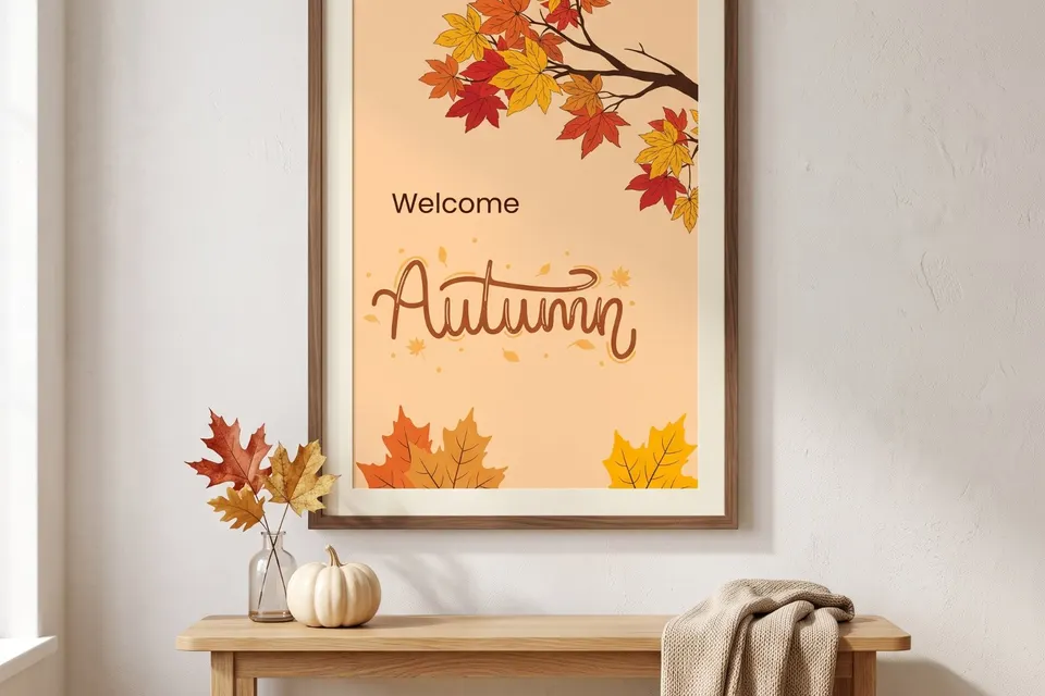 Autumn Wall Art – Falling Leaves & Cozy Fall Decor 🍂