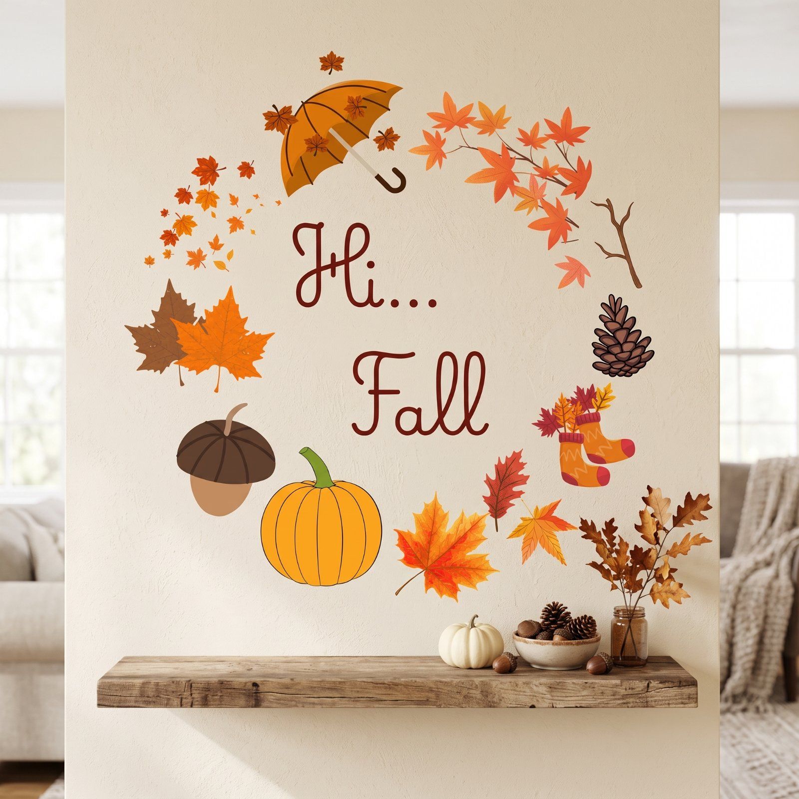 Autumn Wall Art – Cozy Fall Leaves Printable 🍂🤎 — image 2