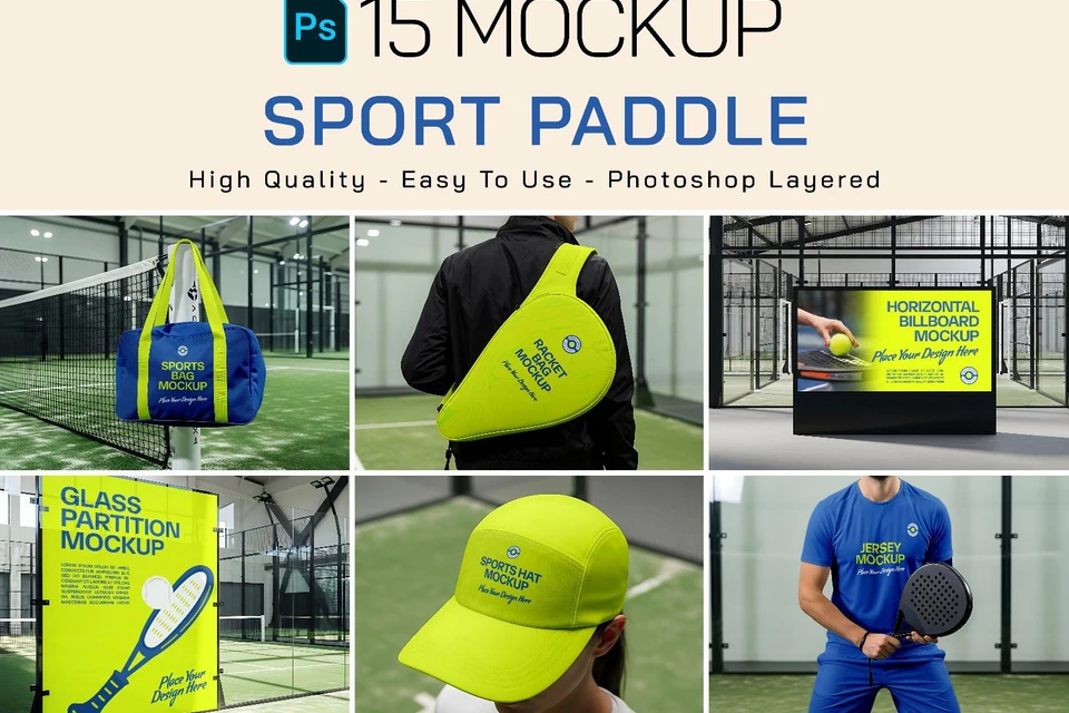 Premium Branding Sport Paddle Mockup
