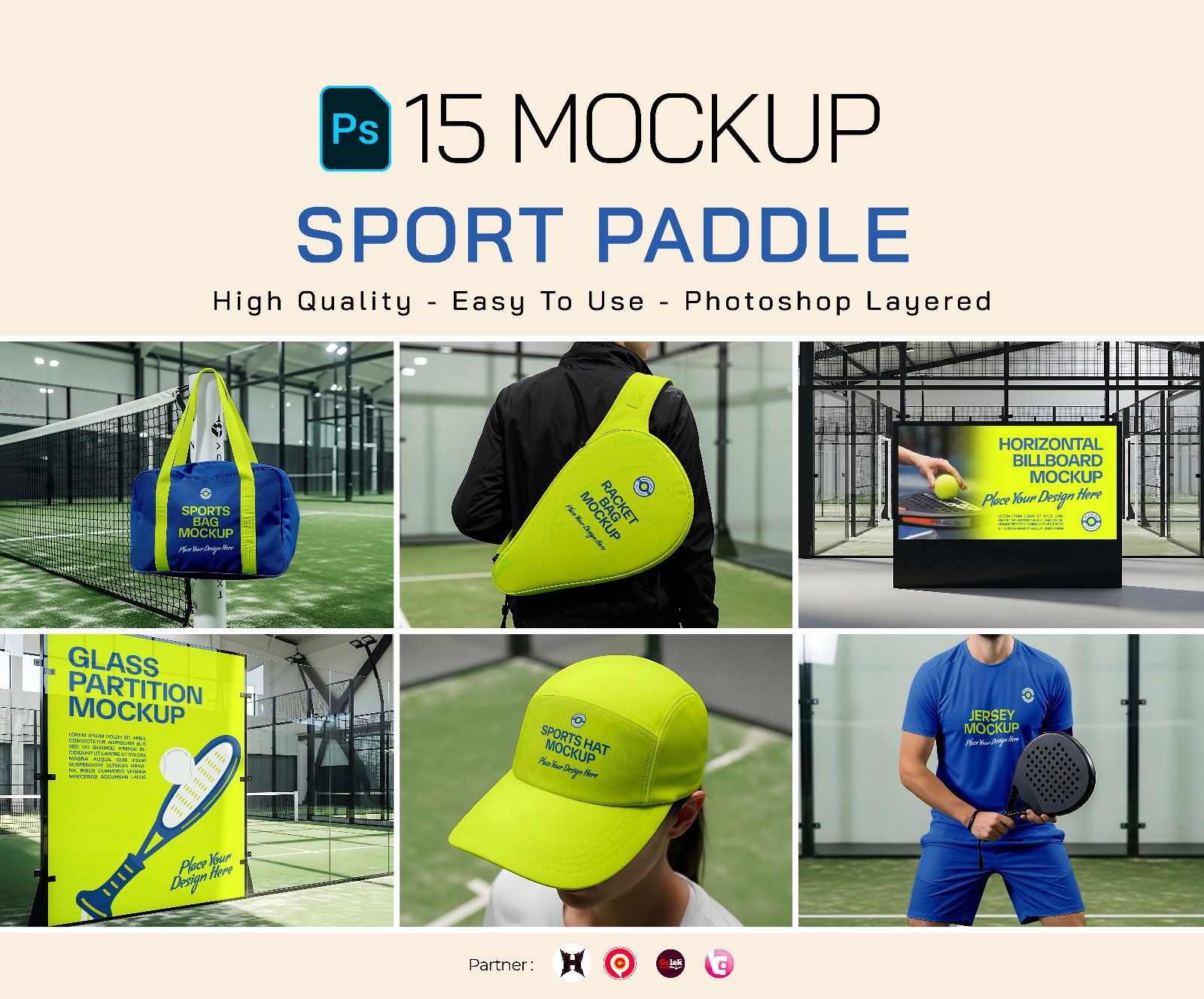 Premium Branding Sport Paddle Mockup