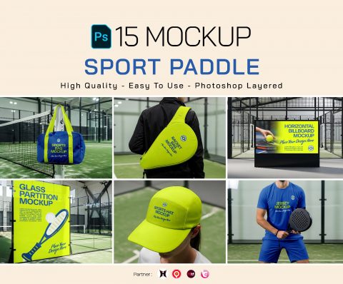 Premium Branding Sport Paddle Mockup