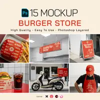 Premium Branding Big Burger Mockup