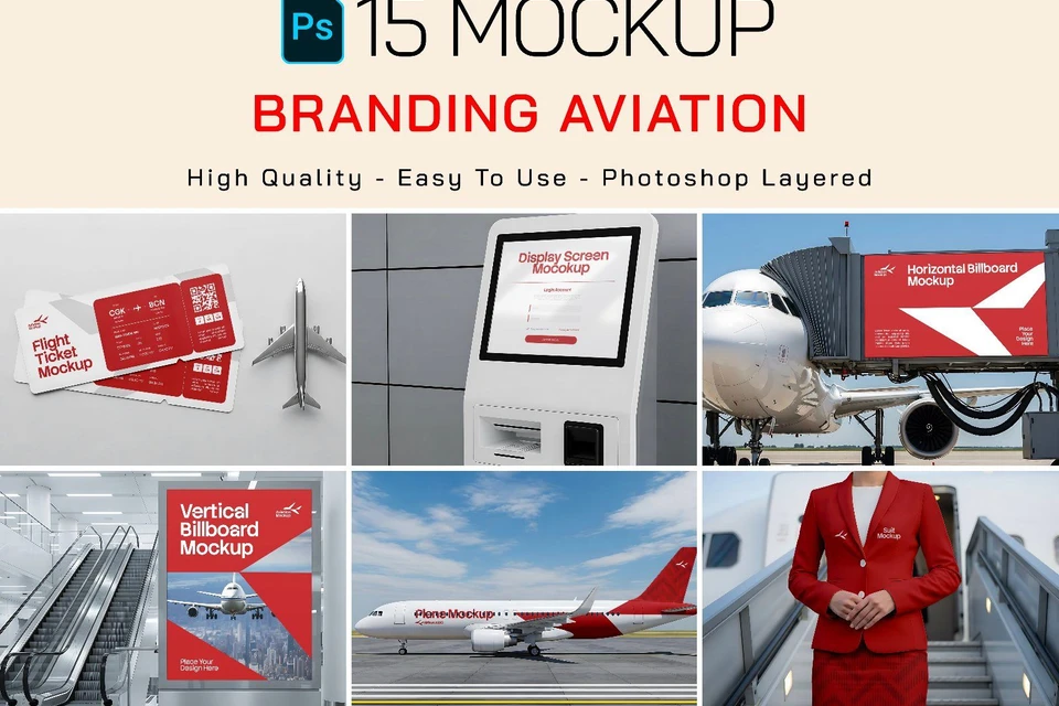 Premium Branding Aviation Mockup