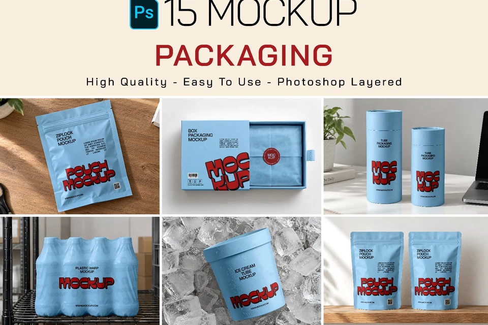 Premium All Packaging Mockup