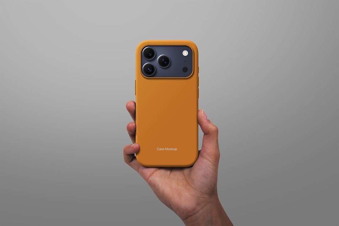 Phone Case Mockup – iPhone 17 Hand Holding