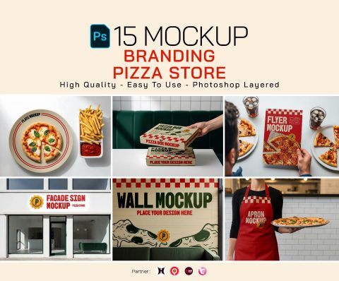 Premium Branding Premium Pizza Store Mockup