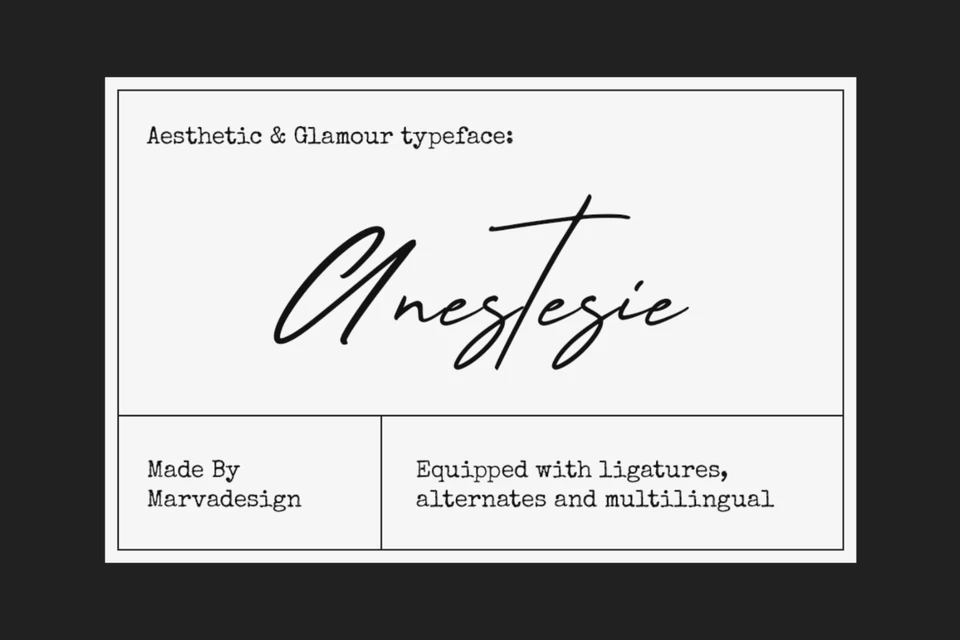 Anestesie - Script Typeface