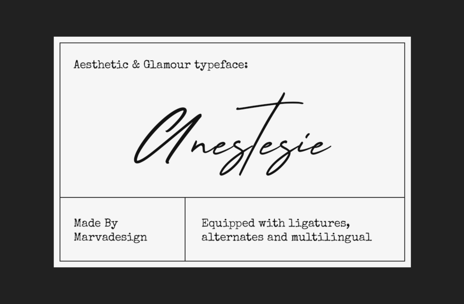 Anestesie - Script Typeface — image 1