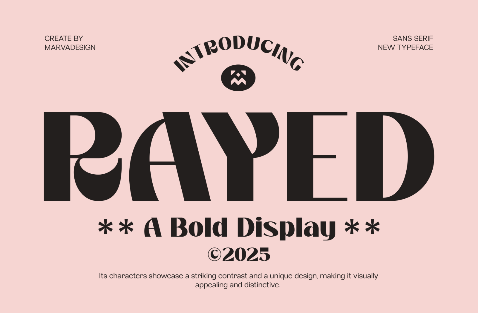 Rayed - Bold Display Font — image 1