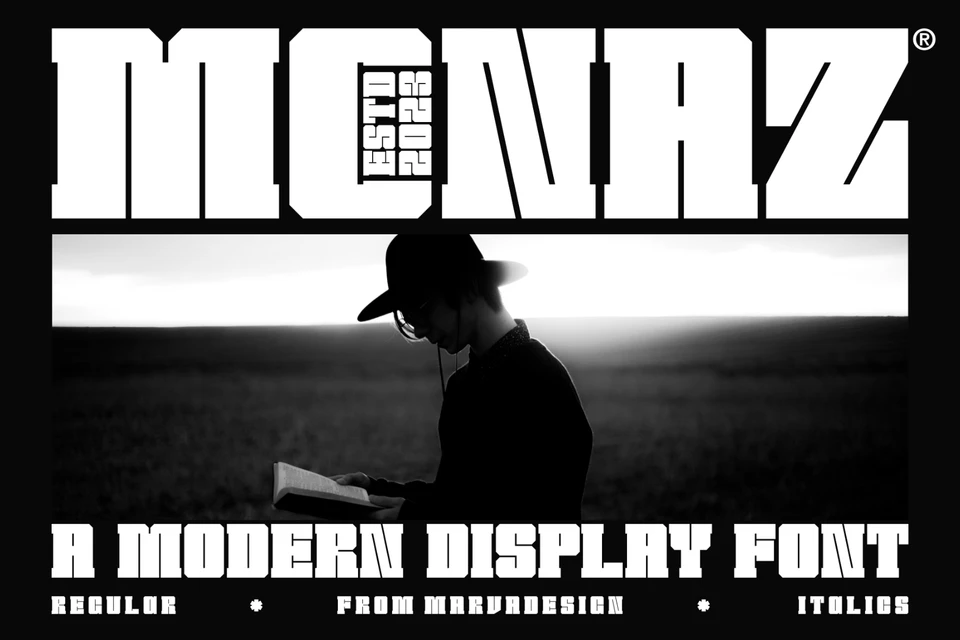 Monaz - A Modern Display Font