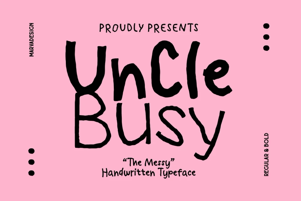 Uncle Busy - Messy Handwritten