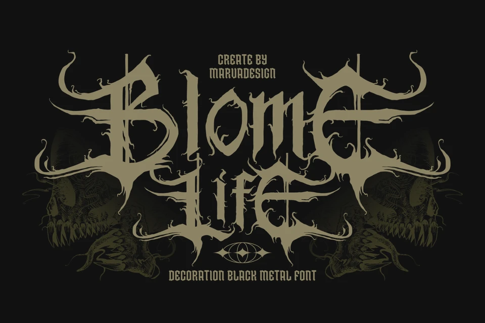 Blome Life - Black Metal Font