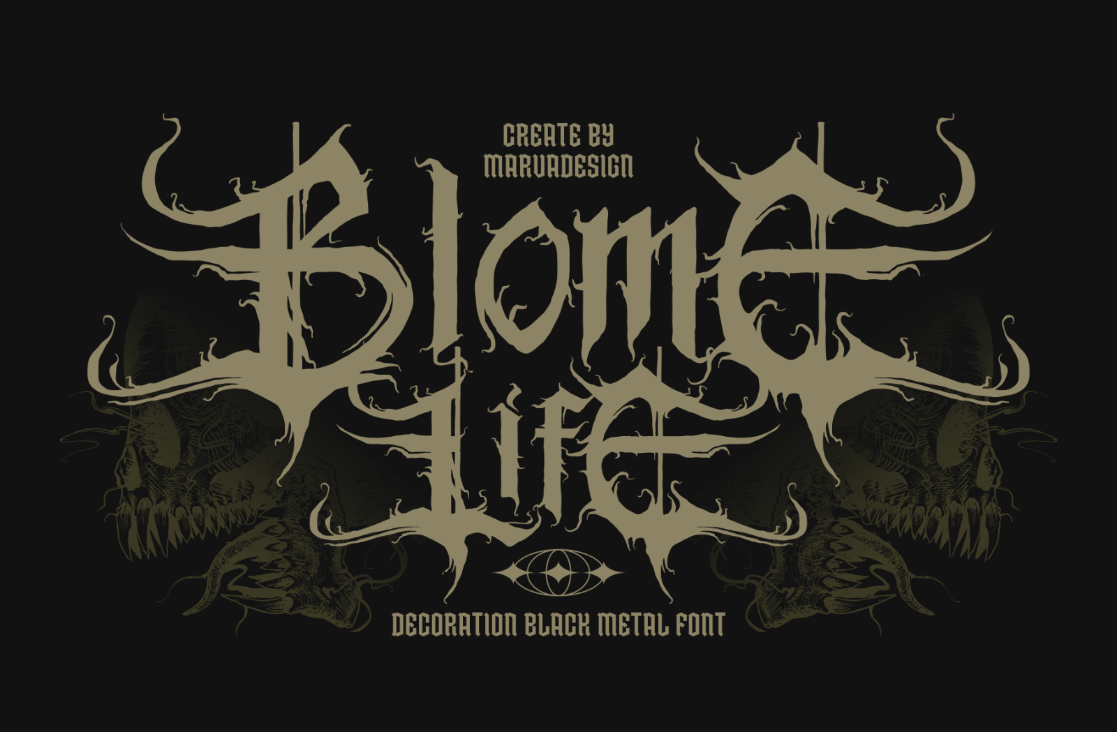 Blome Life - Black Metal Font — image 1