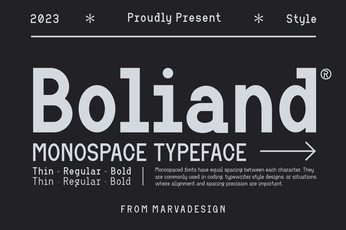 Boliand - A Modern Monospace Font — image 1