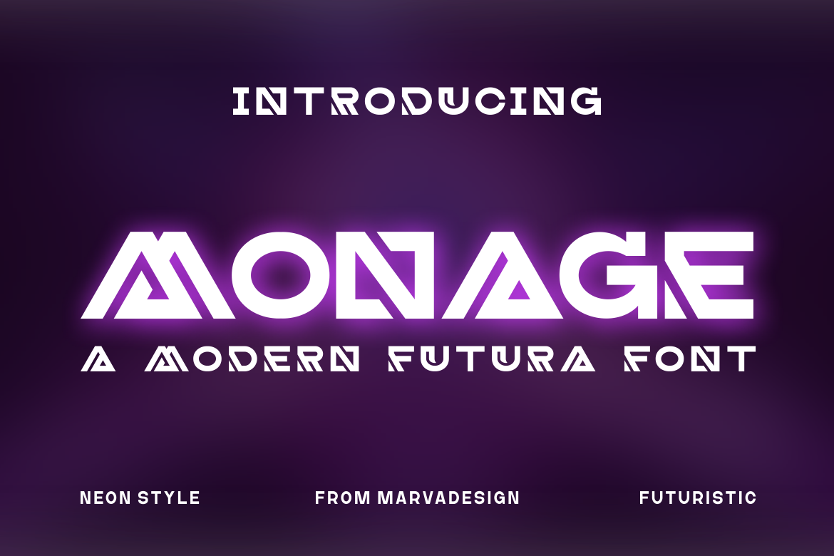 Monage - A Modern Futuristic Font — image 1