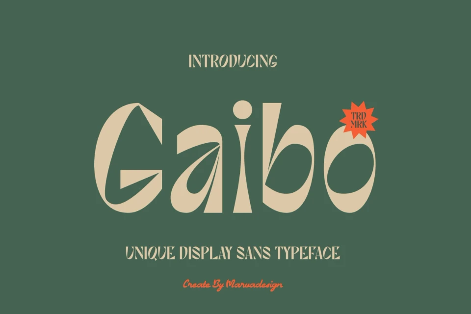 Gaibo - Unique Display Sans