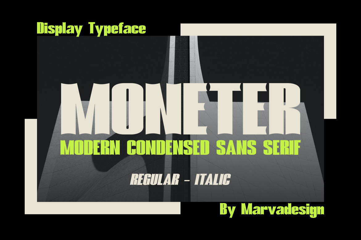 Moneter - A Modern Condensed Font — image 1