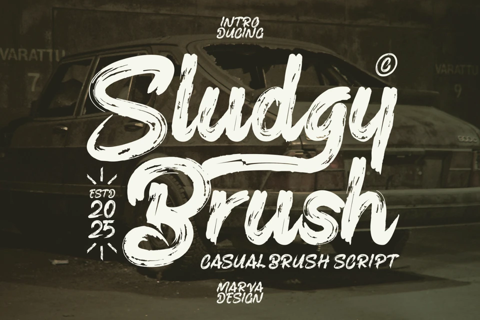 Sludgy Brush - Script Font
